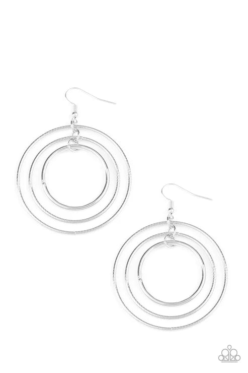 Paparazzi - Rippling Radiance - Silver Earrings