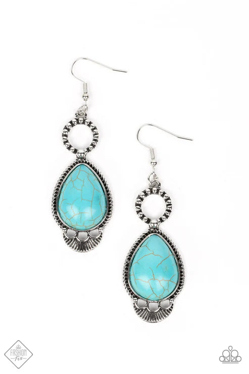 Paparazzi - River Cruzin' - Blue Earrings