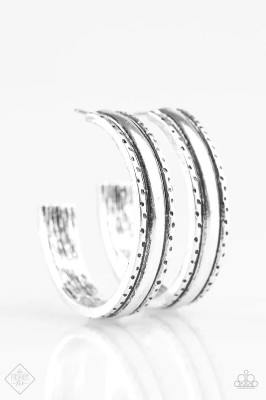 Paparazzi - Rural Rebel - Silver Earrings