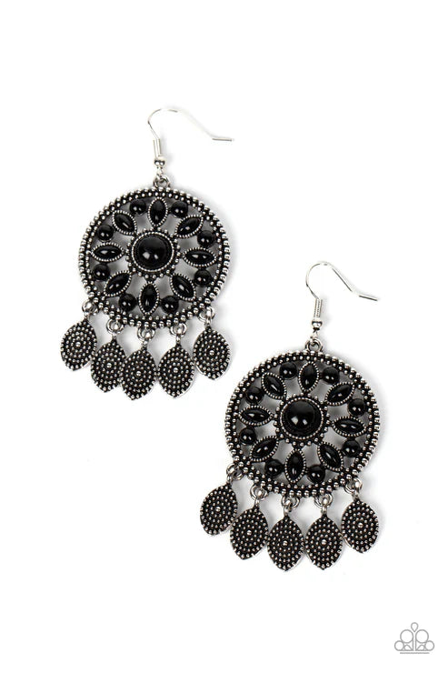 Paparazzi - Sagebrush Symphony - Black Earrings