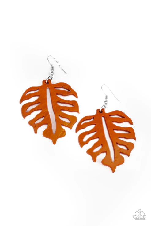 Paparazzi - Shake Your PALMS PALMS - Orange Earrings