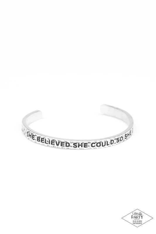 Paparazzi - She Believed She Could - Silver Bracelet