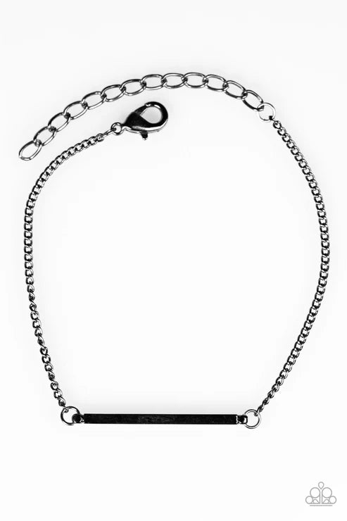 Paparazzi - Simple Shimmer - Black Bracelet