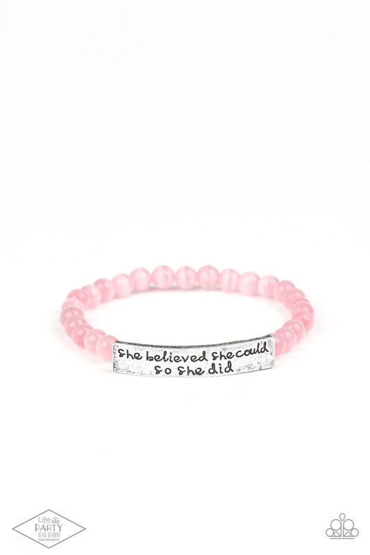 Paparazzi - So She Did - Pink Bracelet