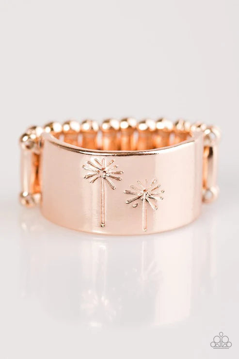 Paparazzi - Some See A Weed, Some See A Wish - Rose Gold Ring