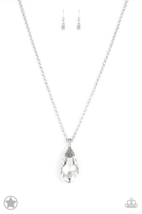 Paparazzi - Spellbinding Sparkle - White Necklace