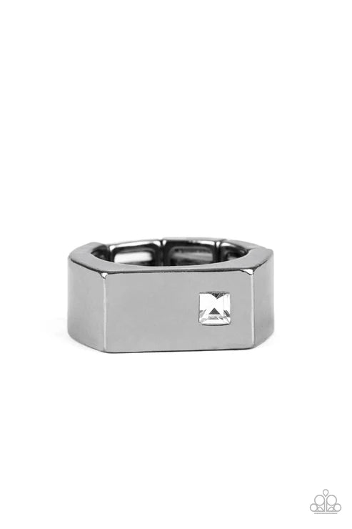 Paparazzi - Steadfast - Black Ring