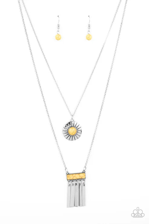 Paparazzi - Sunburst Rustica - Yellow Necklace