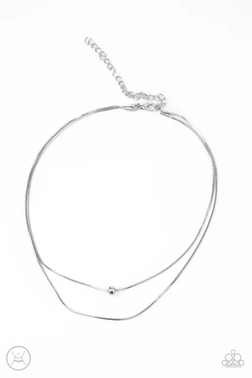 Paparazzi - Super Slim - Silver Necklace