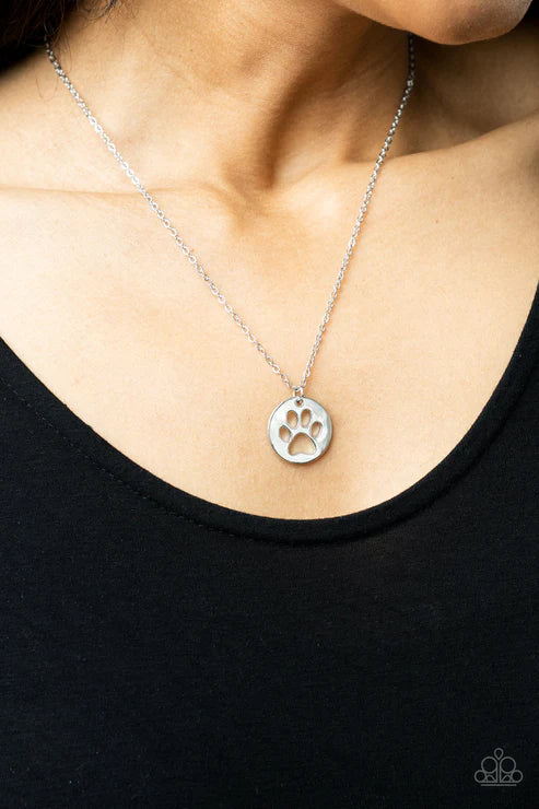 Paparazzi - Think PAW-sitive - Silver Necklace