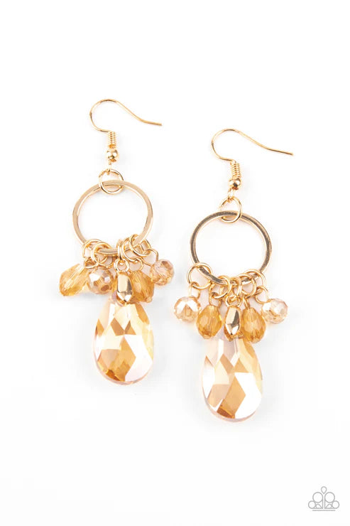 Paparazzi - Unapologetic Glow - Gold Earrings
