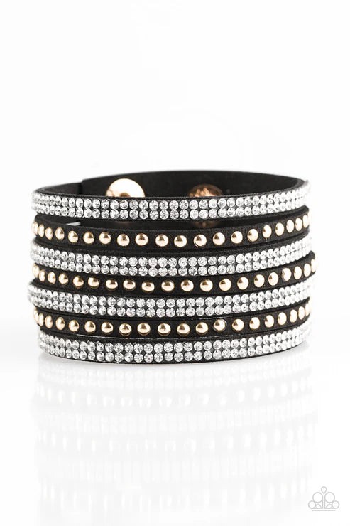 Paparazzi - Victory Shine - Black Bracelet