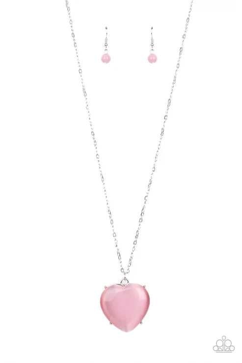 Paparazzi - Warmhearted Glow - Pink Necklace