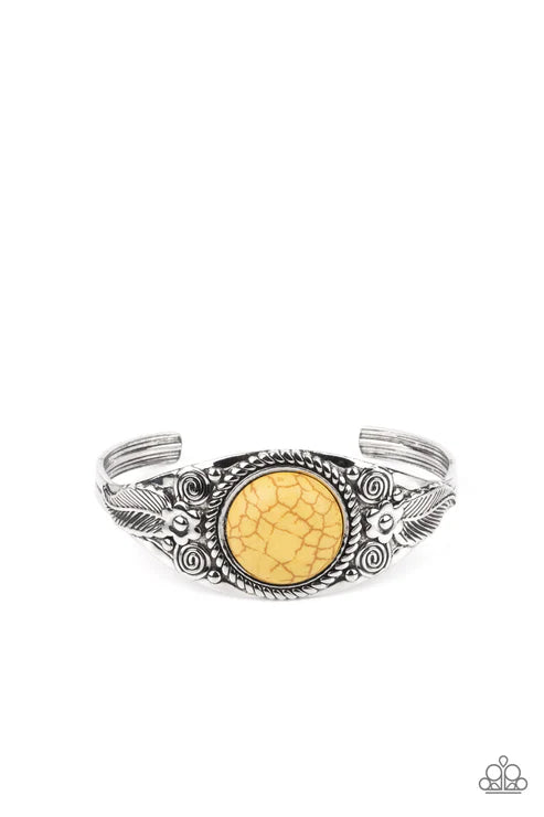 Paparazzi - Whimsically Winslow - Yellow Bracelet