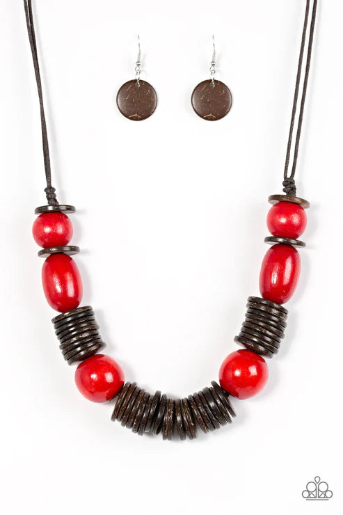 Paparazzi - You Better BELIZE It! - Red Necklace