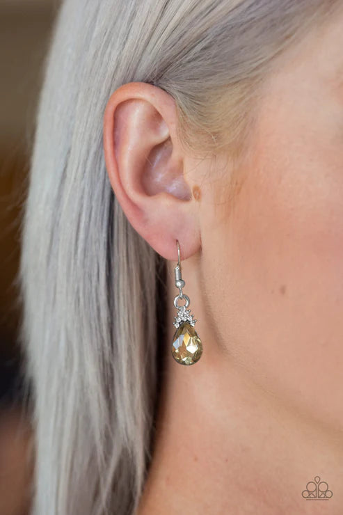 Paparazzi - 5th Avenue Fireworks - Brown Earrings