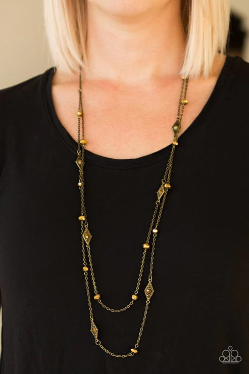 Paparazzi - All Glam, All The Time - Brass Necklace