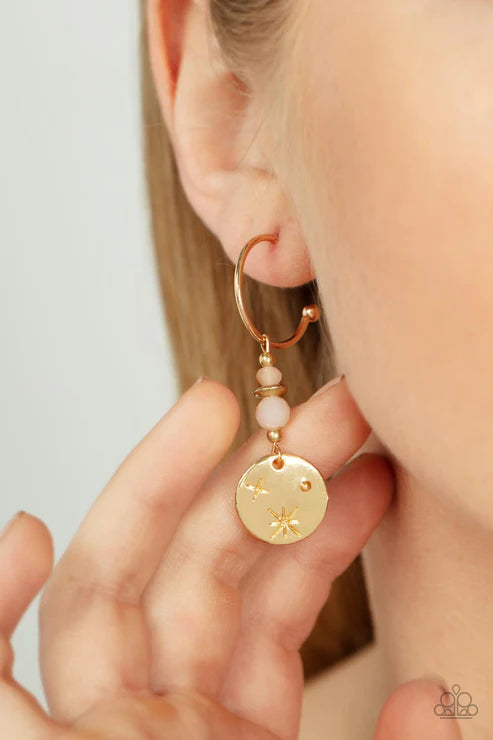 Paparazzi - Artificial Starlight - Gold Earrings