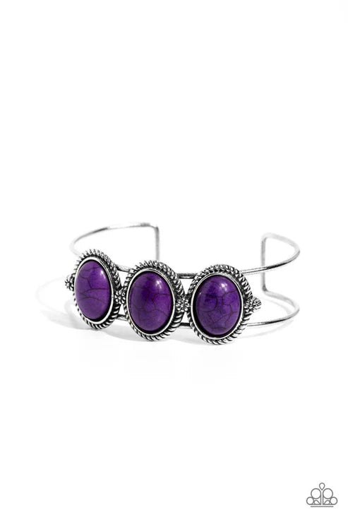 Paparazzi - Badlands Backdrop - Purple Bracelet