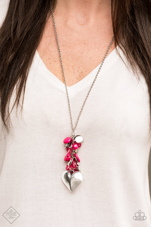 Paparazzi - Beach Buzz - Pink Necklace