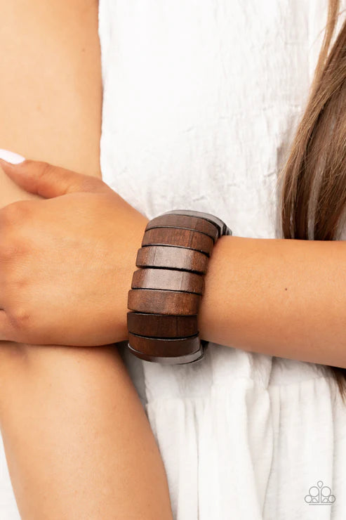 Paparazzi - Boardwalk Bonanza - Brown Bracelet