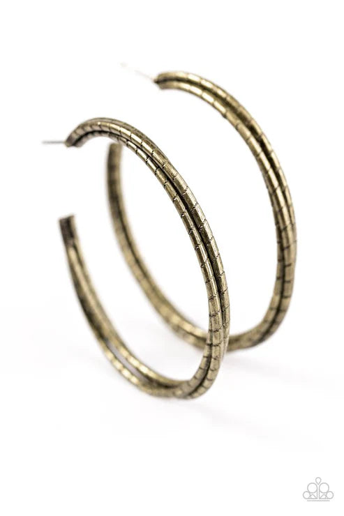 Paparazzi - Born to Slay - Brass Earrings