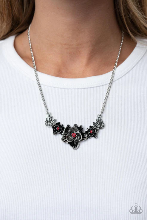 Paparazzi - Botanical Breeze - Red Necklace
