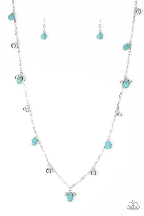 Paparazzi - Both Feet On The Ground - Blue Necklace