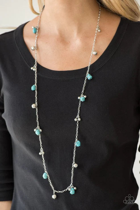Paparazzi - Both Feet On The Ground - Blue Necklace