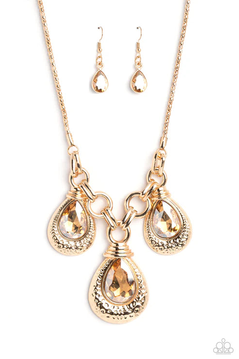 Paparazzi - Built Beacon - Gold Necklace