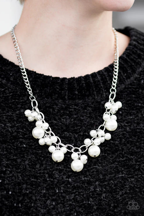 Paparazzi - Celebrity Treatment - White Necklace