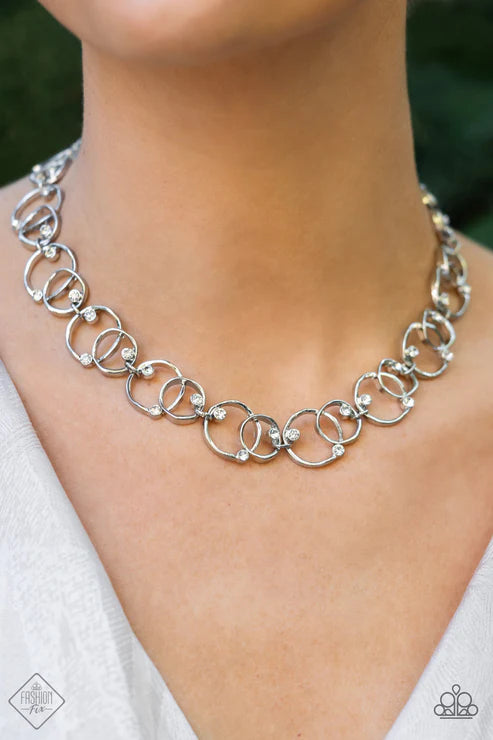 Paparazzi - Center of My Universe - White Necklace