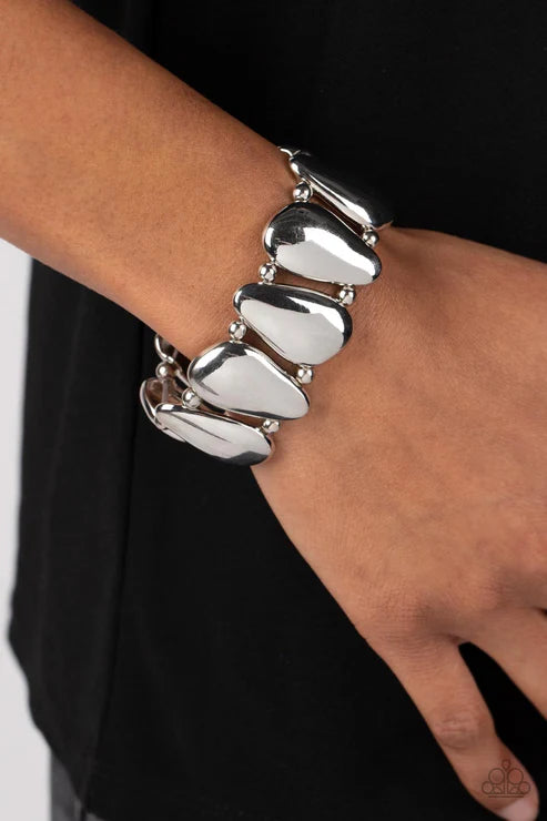 Paparazzi - Classy Cave - Silver Bracelet
