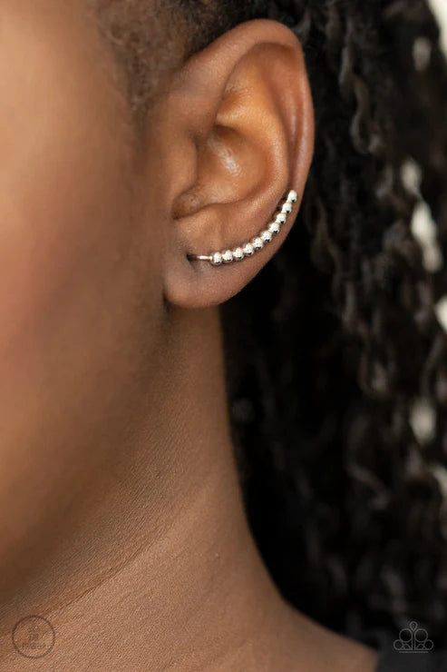 Paparazzi - Climb On - Silver Earrings
