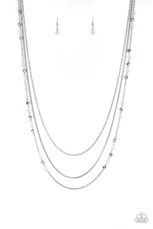 Paparazzi - Colorful Cadence - Pink Necklace