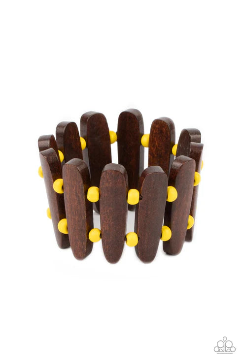 Paparazzi - Coronado Cabana - Yellow Bracelet