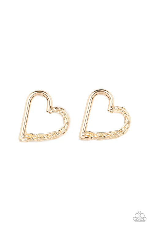Paparazzi - Cupid, Who? - Gold Earrings