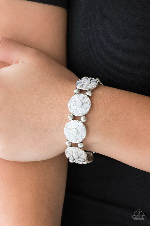 Paparazzi - Dancing Dahlias - Silver Bracelet