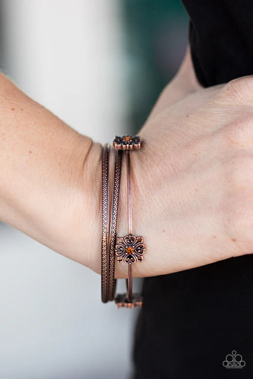Paparazzi - Demure Decor - Copper Bracelet