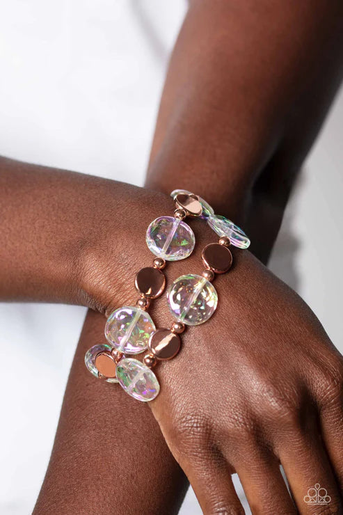 Paparazzi - Discus Throw - Copper Bracelet