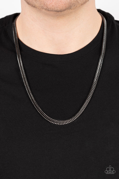 Paparazzi - Downtown Defender - Black Men's Necklace
