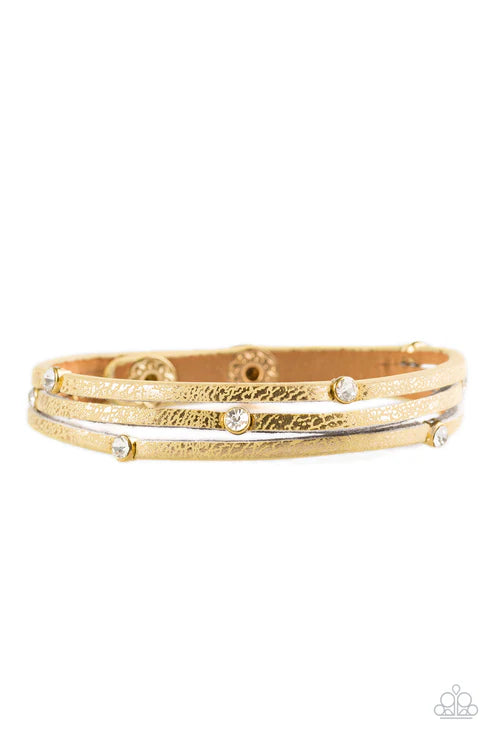 Paparazzi - Drop a Shine - Yellow Bracelet
