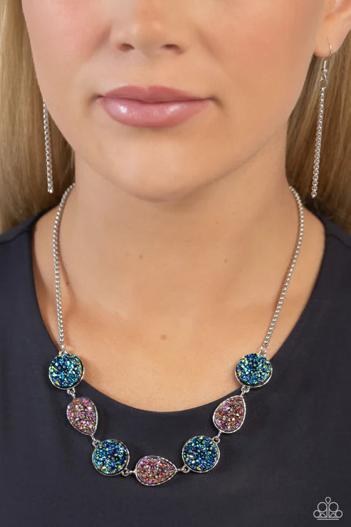 Paparazzi - Druzy Demand - Multi Necklace