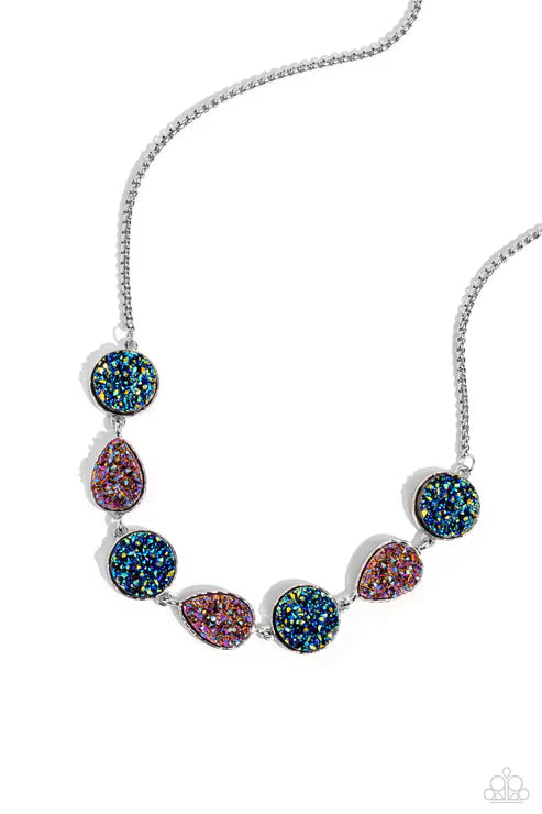 Paparazzi - Druzy Demand - Multi Necklace