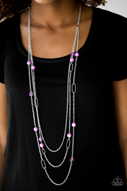 Paparazzi - East Coast Classic - Purple Necklace