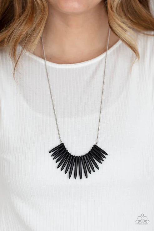 Paparazzi - Exotic Edge - Black Necklace