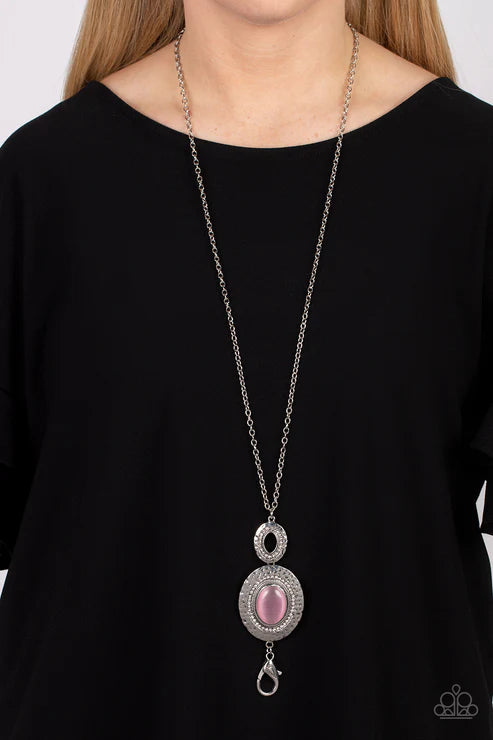 Paparazzi - Fairytale Finesse - Pink Lanyard Necklace