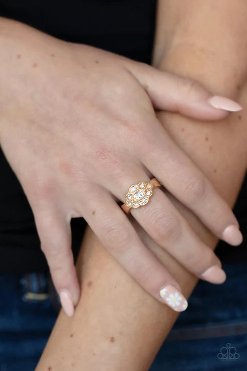 Paparazzi - Floral Frou-Frou - Gold Ring