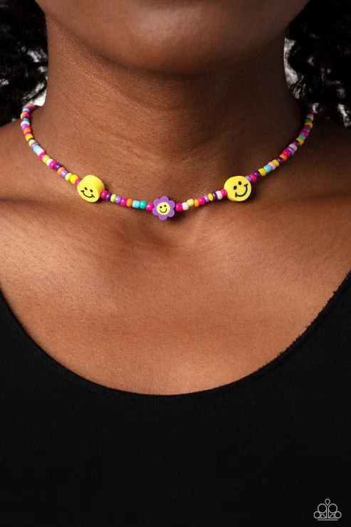 Paparazzi - Flower Power Pageant - Purple Necklace