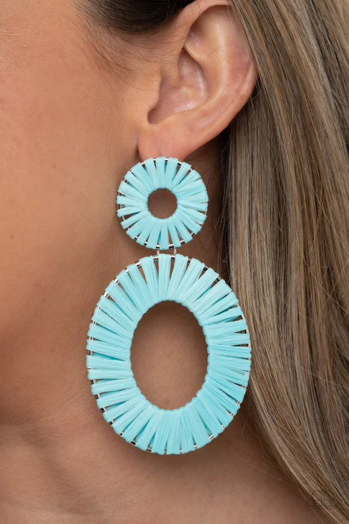 Paparazzi - Foxy Flamenco - Blue Earrings